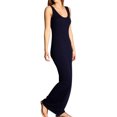 thumbnail image 2 of Femmes Robe de Couleur Unie Veste Longue Sans Manches Robe Maxi Slim, Bleu Marine, XL, 2 of 7
