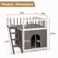 thumbnail image 3 of Demi Bonn 28" Outdoor Feral Cat House Indoor Kitty Condo with Stairs for Cats Insulated, Weatherproof Roof, Gray, 3 of 8