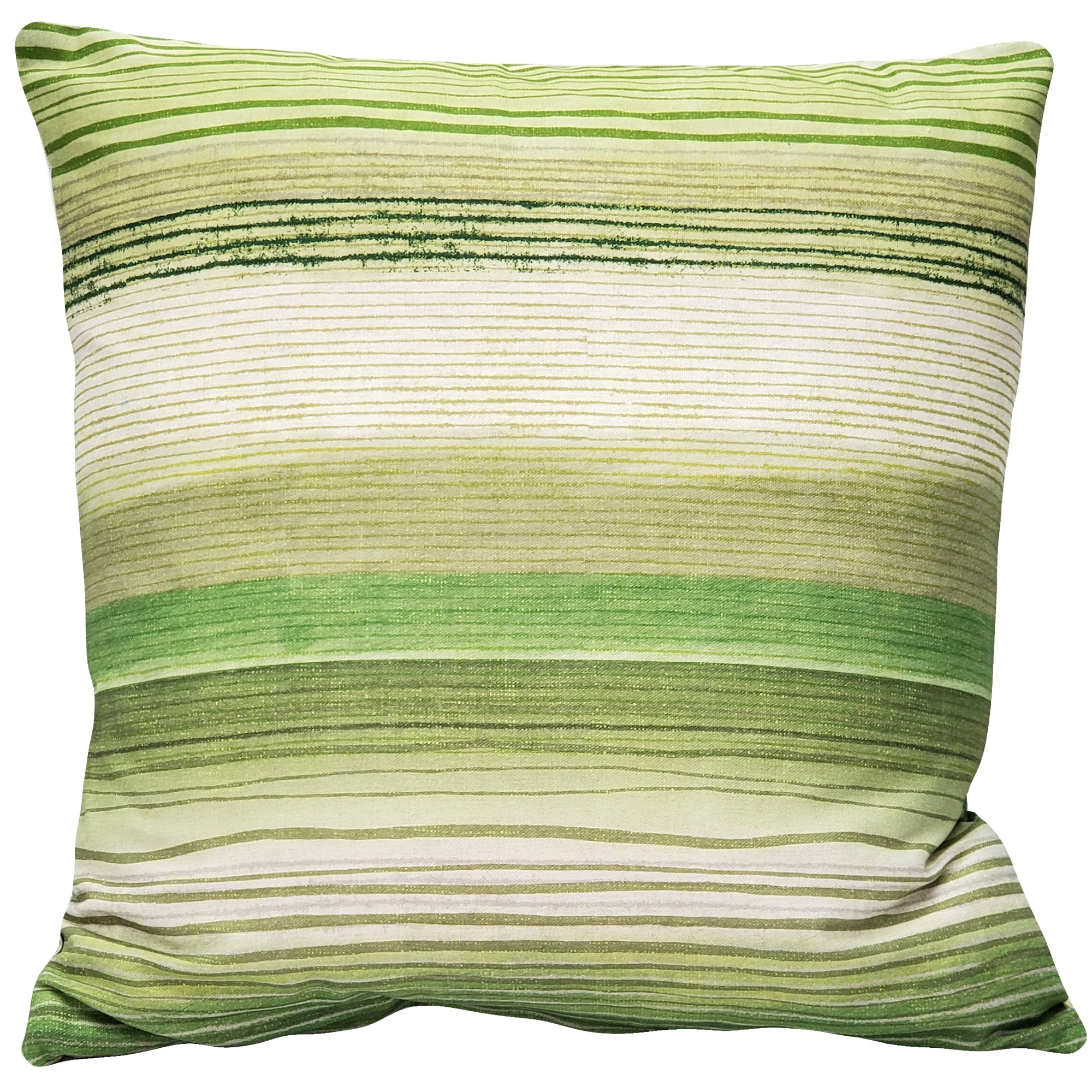 Sedona Stripes Green Throw Pillow 20x20, Complete with Polyfill Pillow