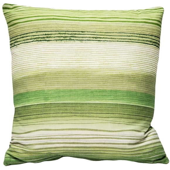 Housse de Coussin Décorative Rayures Sedona Verte 20x20 Pouces