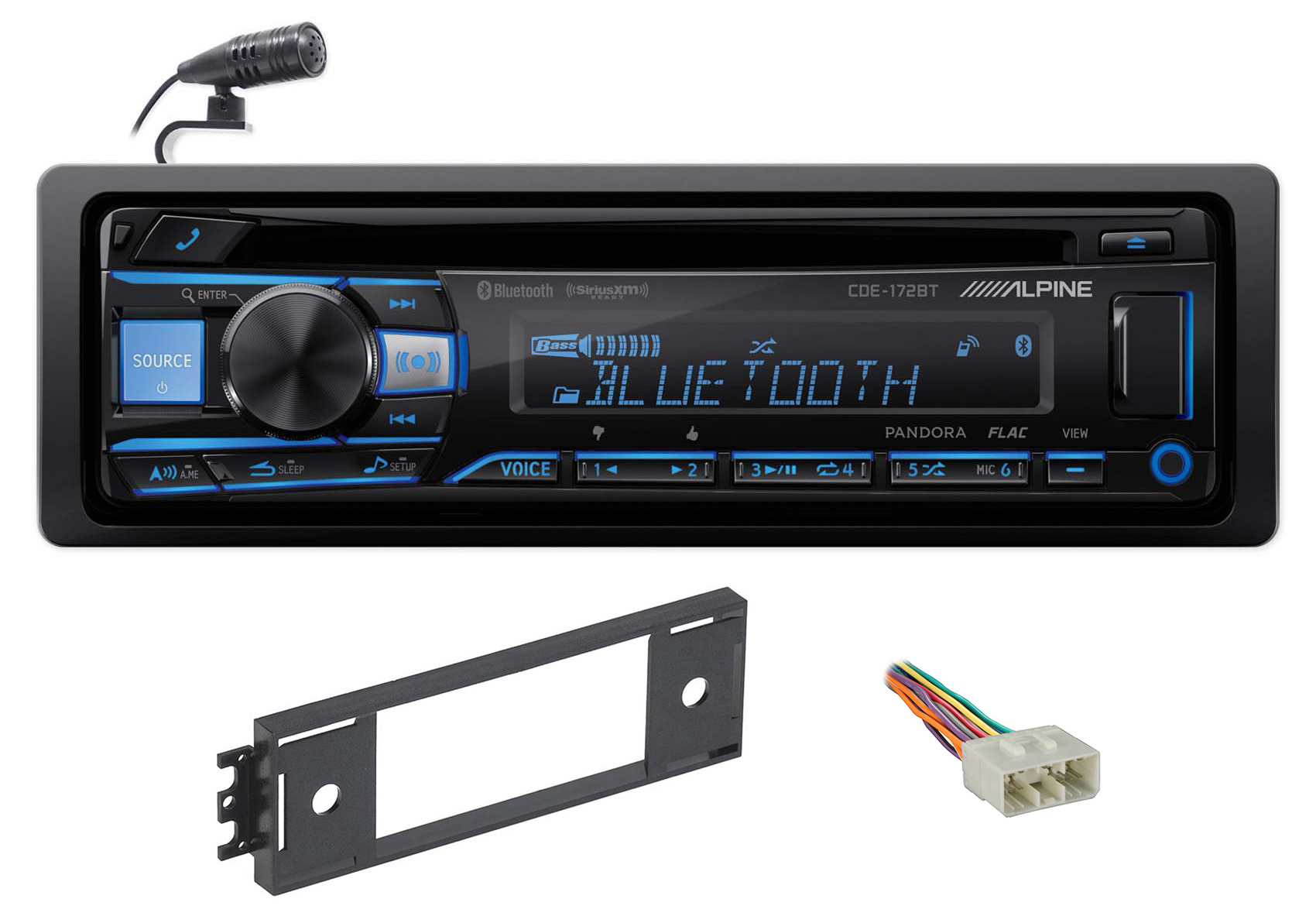 USB/TF/FM/AUX/WMA/WAV / MP3 Media Player with 7 Colorful Lights 1 Din universal Car Radio built-in microphone Bluetooth 5.0 4X65W Car Stereo Radio Receiver CENXINY Car radio Bluetooth hands-free 