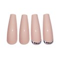 thumbnail image 5 of 【Perfect Gift for Girls/Womens】Fofosbeauty 24pcs Press on False Nail Tips Extra Long Coffin Manicure Full Cover Fake Nails, Carnation Crystal, 5 of 9