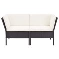 thumbnail image 3 of vidaXL 8 Piece Garden Lounge Set with Cushions Poly Rattan Black, 3 of 5