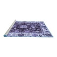 thumbnail image 2 of Ahgly Company Machine Washable Indoor Round Oriental Blue Traditional Area Rugs, 8' Round, 2 of 4