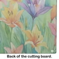 thumbnail image 2 of Lilies in Watercolor Glass Cutting Board Large 12 in x 15 in, 2 of 5