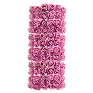 50pcs Fake Flower Heads for Crafts PE Foam Mini Roses Head Artificial Flowers DIY Party Birthday Home Decor Wedding Decoration for Scrapbooking Gift