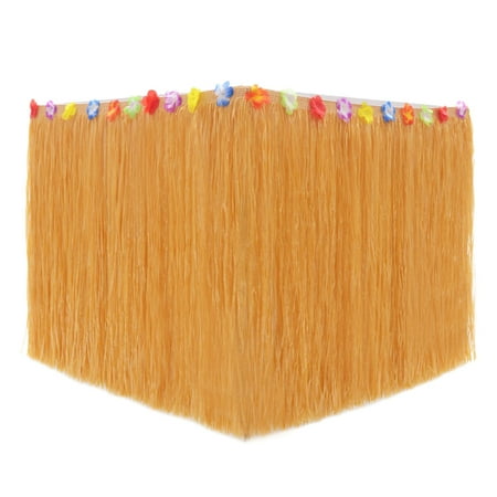 

Tmosphere Tropical Hawaii Table Skirt Cover w/Flower Luau Party BBQ Decor brown 276*75cm