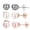 Mixed color, variant on 8mm Pearl Stud Earrings for Women White Gold Plated Classic Simulated Pearl Studs Simple Piercing Earrings