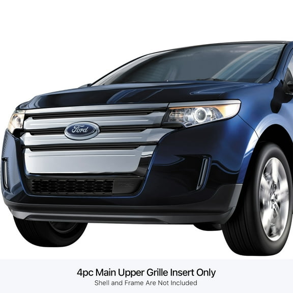 Stainless Steel Main Upper Black Stainless Steel Billet Grille 2011-2014 Ford Edge