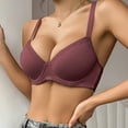 thumbnail image 4 of Huowey Women's Bra Underwire Soft Support Plus Size Lingerie For Women Solid Color Comfortable Breathable Push Up Bras Streetwear, 4 of 9