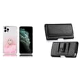 thumbnail image 1 of Waterfall Liquid Glitter Stand Case and Belt Holster Pouch for iPhone 14 Pro - Pink, 1 of 9
