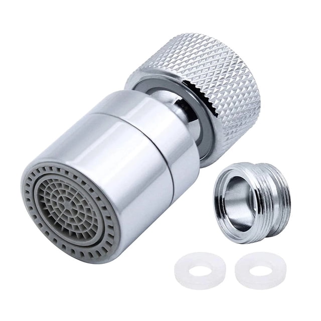WHEANG 360 Swivel Faucet Brass 2 Adjustable Kitchen Faucet Filter Bubbler With Nozzle Adapter For Faucets With M22 External Thread Nozzle Or Internal Thread