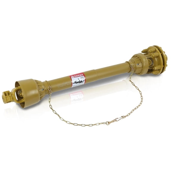 PIT66 PTO Shaft Series 4 Tractor PTO Drive Shaft 6 Spline Both Ends 1-3/8", PTO Shaft w/Slip Clutch Yellow T4 31.5"-41"