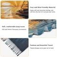 thumbnail image 6 of Winter Scarves for Women Boat and Sunset Fashion Pashmina Shawl Wraps Long Blanket Scarf for Fall Spring, 6 of 10