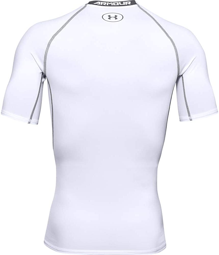 Under Armour Men's HeatGear Armour Short-Sleeve Compression T-Shirt , White (100)/Graphite , XX-Large - image 2 of 5