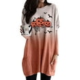 thumbnail image 1 of Julyccc Robe Mini Ample Citrouille d'Halloween pour Femmes à Manches Longues, Chandail Jumper, Hauts, 1 of 3