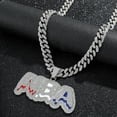 thumbnail image 2 of Hip Hop Cuban Chains Letters Necklace Pendants for Men and Women Necklaces Jewelry Iced Out Bling Chain, 2 of 6