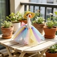 thumbnail image 4 of 7 Inch Goose Duck Figurine Mardi Gras Outfit Set, Colorful Skirt Hat Accessory Kit, Soft Lightweight Interchangeable Costume, Festive Dress Up Decor for Tabletop Shelf Holiday Ornament, 4 of 9
