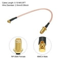 thumbnail image 2 of RG316 Coaxial Cables RP-SMA Female to MMCX Male Right Angle Low Loss Coaxial Cable 0.5FT Orange 1Pcs, 2 of 6