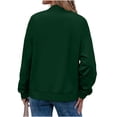 thumbnail image 6 of Dezsed Women's Casual Zip Up Bomber Jacket Lightweight Long Sleeve Windbreaker Coat Thin Sports Outerwear Spring Fall Clothes with Pockets Green M, 6 of 6