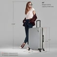 thumbnail image 3 of DUKAP Discovery 28" Hardside Lightweight Luggage with Spinner Wheels, Handle and Trolley, Silver, 3 of 9