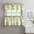 thumbnail image 2 of Yellow Lemon Kitchen Curtains and Valances Set - 3 Piece Kitchen Curtains Sets with Valance for Windows Rod Pocket Machine Washable Kitchen Decor Decorations (54"x18"+2x27.5"x24"), 2 of 6