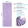 thumbnail image 2 of Pink Purple Cat Eye Skull Butterfly Pattern Hot Yoga Mat Towel Non Slip for Hot Yoga - Quick-Drying Yoga Mat Cover with 4 Corner Pockets with Travel Bag - Hot Yoga Towel Non Slip 70"x26", 2 of 6
