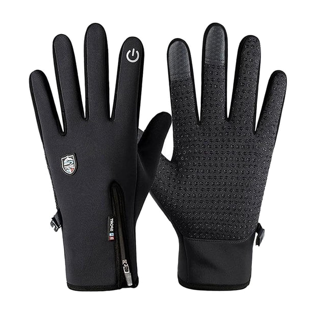 Guantes Térmicos de Invierno para Mujer Y Hombre, Guante Táctil, Resistente Al Agua, a Prueba , Guantes de Ciclismo Cálidos, Cicl XL Negro K146 Macarena Guantes de ciclismo de invierno