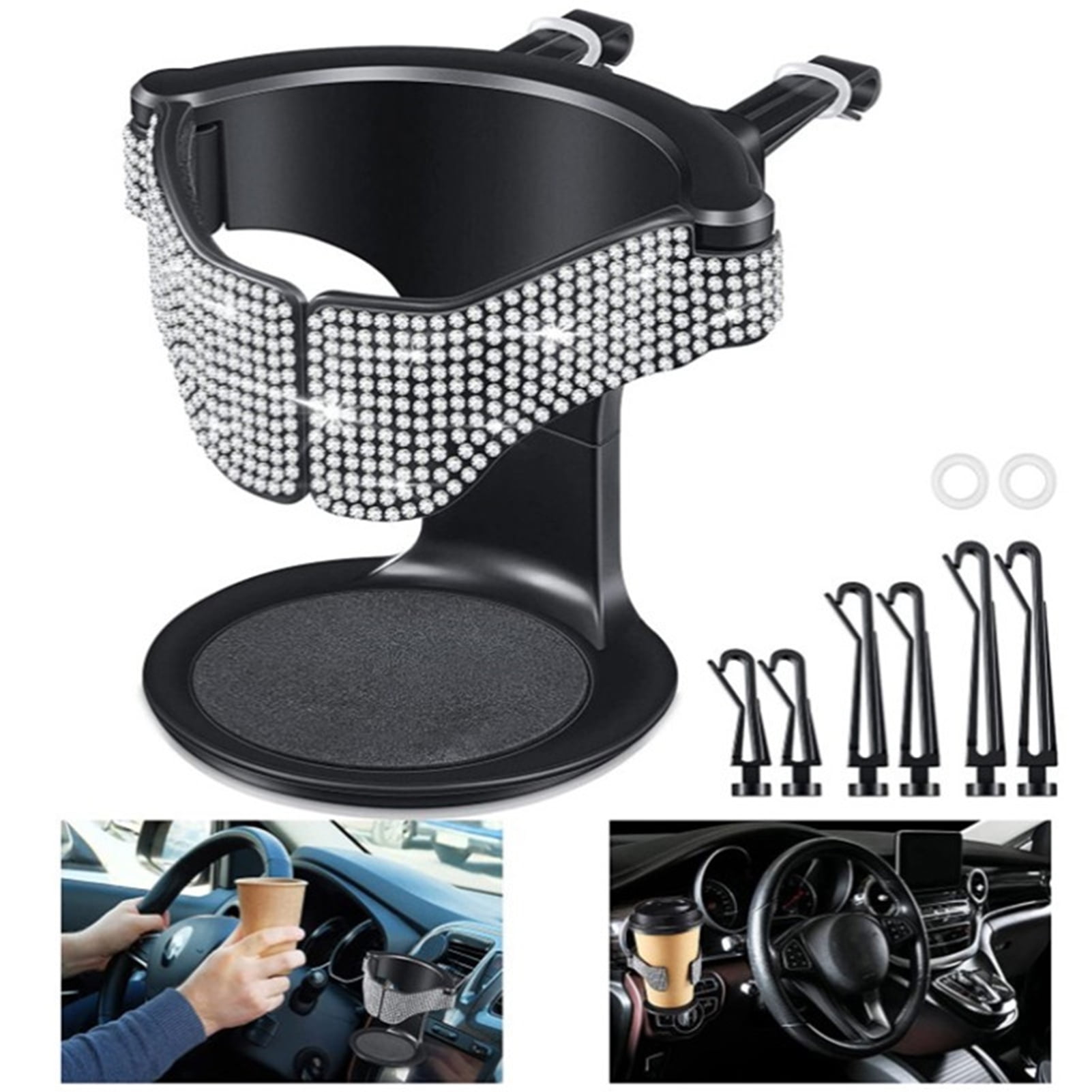 Drilled Front Air Outlet Water Cup Holder Bling Rhinestone Drink Holder For  Ashtray Water Cup Kettle Car Accessories