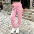 thumbnail image 5 of Lmnyox Toddler Kid's Sweatpants Fashion Elastic Waist Cuffed Pants Plain Athletic Trousers with Pockets, 5 of 6