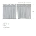 thumbnail image 3 of VHC Brands Sawyer Mill Blue Window Tier Set Country Kitchen Curtains Farmhouse Cafe Style Striped Pattern 24x36, 3 of 6