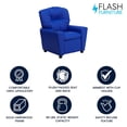 thumbnail image 4 of Contemporary Blue Vinyl Kids Recliner with Cup Holder, 4 of 9