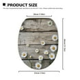 thumbnail image 5 of ZIATUBLE Wooden Daisy Toilet Lid Cover Protction Round Elongated Toilet Seat Covers for Bathroom Washable Toilet Lid Seat Decoration Cover Fits Most Toilet Lids, 5 of 6