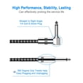 thumbnail image 3 of New Bee Guitar Cable 10 ft Braid Nylon Angle-Straight Bass AMP Cord for Electric Guitar, Bass Guitar, 3 of 5