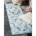 thumbnail image 2 of Unique Loom 3141312 2 Pi. x 9 Pi. 10 in. Salle Garnier Sofia Runner Rug&44; Bleu, 2 of 5
