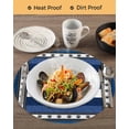 thumbnail image 3 of 15 Inch Round Placemats Set of 4, Navy Blue Anchor Non Slip Heat Insulation PP Table Mats, Nautical Summer Beach Coastal Ocean Washable Place Mats for Kitchen Dining Party Table Decor, 3 of 7