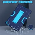 thumbnail image 3 of SaniMore Hybird Case for Walmart Onn 8 Inch Gen 3 2022(Model:100071483), Kids-friendly Hidden Kickstand Shockproof Anti-drop Tri-layer Heavy Duty Protective Shell for Walmart Onn 8" 3rd, Navy+Blue, 3 of 10