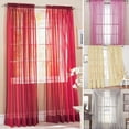thumbnail image 5 of ShengShi Factory Price! Colorful Door Window Curtains For Living Rroom Drape Panel or Scarf Assorted Scarf Sheer Voile 19 Color 1X2M Hot Deep Purple, 5 of 8