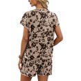 thumbnail image 5 of Lounge Sets for Women Casual 2 Piece Outfits Summer Printed Short Sleeve Tops and Pocket Shorts Matching Set, 5 of 5
