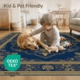 thumbnail image 4 of ODIKA 3'x5' Washable Accent Rug Personalized Round Symmetrical Exact Flannel for Bedside, Nursery Room, Pet Friendly & Non-Shedding, 4 of 7