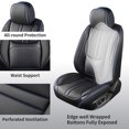 thumbnail image 3 of Car Seat Covers Full Set Fit for Dodge Ram 1500 2002-2026,Faux Leather Waterproof Breathable Anti‑Slip Seat Protectors with Lumbar Support, Black&Blue, 3 of 7