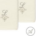 thumbnail image 2 of Linum Home Textiles Monica 2-Piece Embellished Washcloth Set, 13" x 13", off-White, 2 of 3