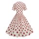 thumbnail image 4 of WILLBEST Vestidos Largos Casuales para Mujer Vestido Casual de Mujer, Manga Corta, Cuello de Lunares, Diario, Vacaciones, Primavera, Verano, Otoño, Básico, Cómodo, Fluido, Atuendo Femenino Mediana​​, 4 of 4