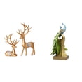 thumbnail image 1 of Estatua de escultura de ciervo,Estatua de ciervo,adorno de mesa,decoración del hogar,Colecciones de decoración de figuras de pareja de renos enamorados,Figura de escritorio,Estante de estatua, 1 of 8