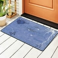 thumbnail image 2 of YFYANG 36"x24" Non-Slip Flannel Carpet Doormat, Living Room Bedroom Office Decorative Area Rugs, Indoor Retro Blue Dream Floor Mats, 2 of 7