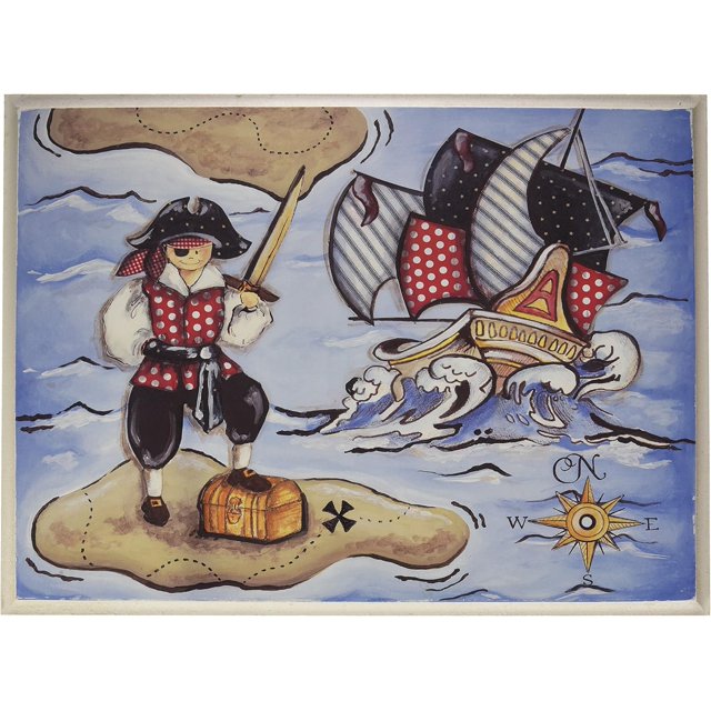 The Kids Room by Stupell Pirates Aboard Ship Rectangle Wall Plaque
