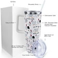 thumbnail image 5 of 40 oz Tumbler with Handle and Straw Lid Leak Proof - Chicken and Rooster Design Coffee Travel Mug with Handle Insulated for Hot Cold Ice - Mother''s Day Birthday Gifts for Women Mom Mother, 5 of 5