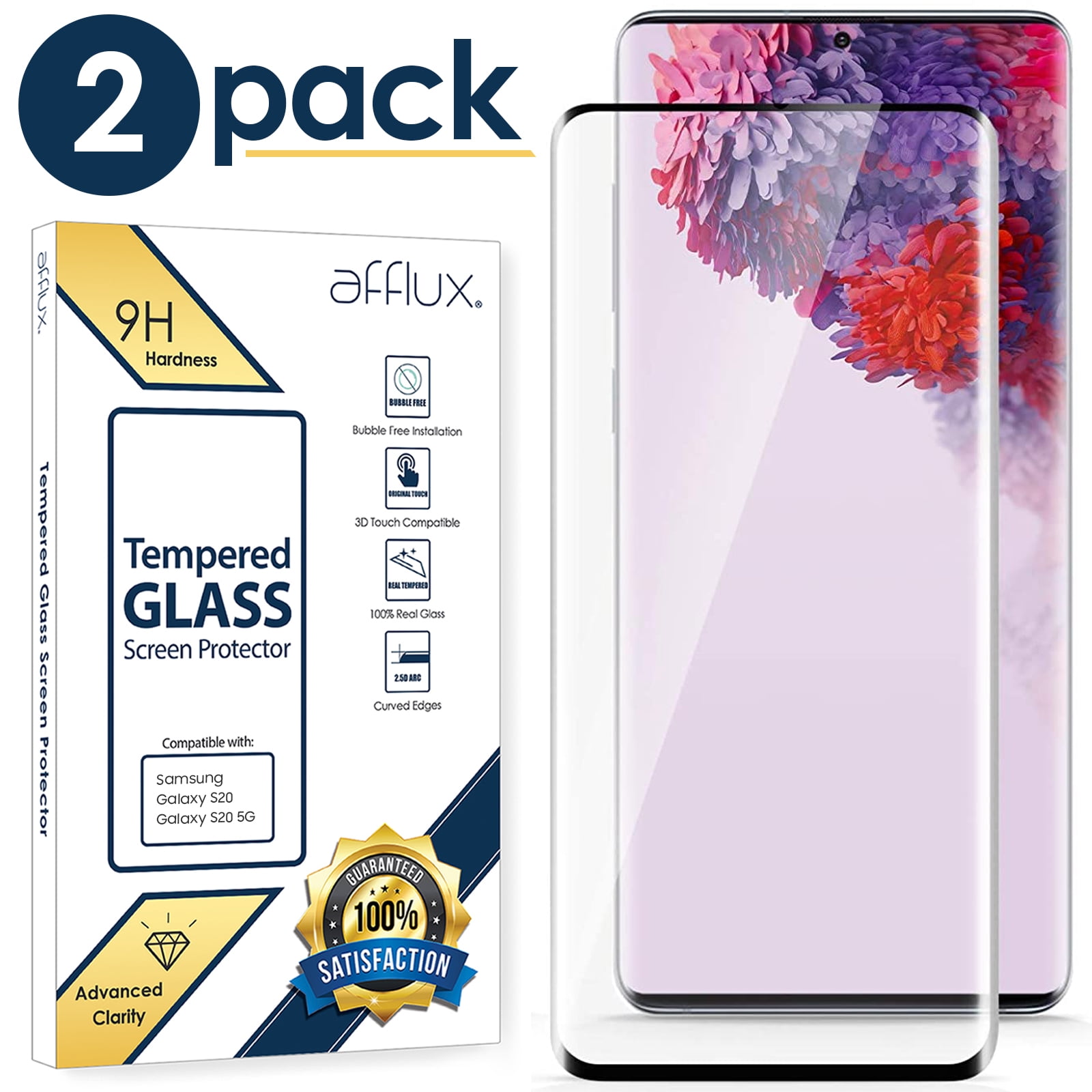 For Samsung Galaxy Note 20 Ultra Tempered Glass Screen Protector, 9H  Tempered Glass, Ultrasonic Fingerprint Compatible, 3D Curved, Full Glue HD  Clear for Note20 Ultra Glass Screen Protector - (2-Pack) - Walmart.com