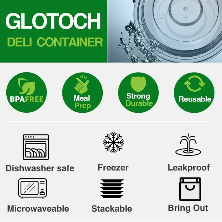 Glotoch 50Pack 24OZ Meal Prep Containers Reusable Microwave Safe,Upgrade  Durable Food Storage Containers With Lids,To Go Containers For