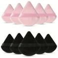 thumbnail image 2 of 10-piece Fan-shaped Powder Puff Set (2 Colors), Soft Velvet Makeup Puff, Beginner Facial Makeup Tool, 2 of 10